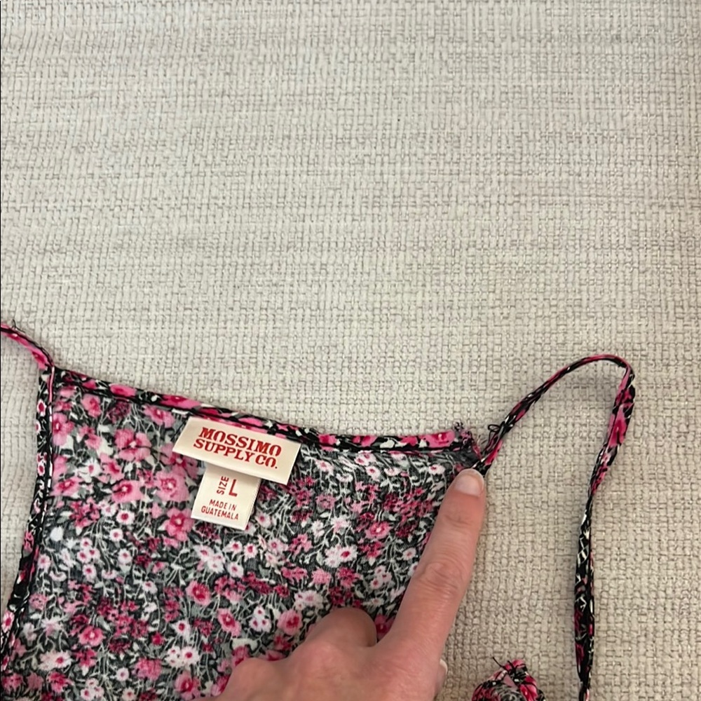 2/$10 Mossimo Supply Co Pink and Black Floral Dress - Picture 3 of 3